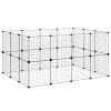 28panelová ohrádka pro zvířata s dvířky černá 35 x 35 cm ocel 3114038