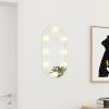 Zrcadlo s LED světly 60 x 30 cm sklo oválné 3102974