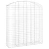 Klenutý gabionový koš 200 x 50 x 220/240 cm pozinkované železo 153481
