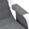 Houpací křeslo tmavě šedé textil 351076
