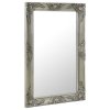 Nástěnné zrcadlo barokní styl 50 x 80 cm stříbrné 320322