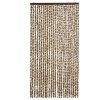 Závěs proti hmyzu béžový a hnědý 100 x 220 cm Chenille 325450