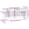 Kryt na radiátor MDF bílý 205 cm 325555