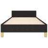 Rám postele s čelem bez matrace černý 90x200 cm textil 347385