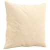 Dekorační polštáře 2 ks krémové 40 x 40 cm textil 349473