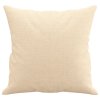 Dekorační polštáře 2 ks krémové 40 x 40 cm textil 349473