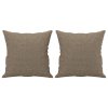 Dekorační polštáře 2 ks taupe 40 x 40 cm textil 349478