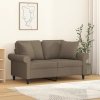 Dekorační polštáře 2 ks taupe 40 x 40 cm textil 349478