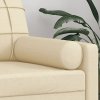 Dekorační polštáře 2 ks krémové Ø 15 x 50 cm textil 349503