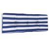 Poduška na palety modré a bílé pruhy 120 x 40 x 12 cm textil 360638