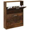 Botník kouřový dub 59x17x81 cm kompozitní dřevo 342539