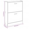 Botník kouřový dub 59x17x81 cm kompozitní dřevo 342539