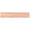 Nástěnná police světle hnědá 100x20x6 cm ošetřený masivní dub 363679