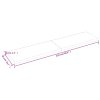 Nástěnná police hnědá 220x50x(2-6)cm ošetřený masivní dub 363737