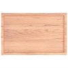 Stolní deska hnědá 100x60x(2-6)cm ošetřený dřevo živá hrana 363955