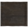 Stolní deska tmavě hnědá 60x50x(2-6)cm ošetřený dub živá hrana 364000