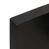 Stolní deska tmavě hnědá 60x50x(2-6)cm ošetřený dub živá hrana 364000