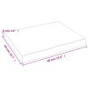 Stolní deska tmavě hnědá 60x50x(2-6)cm ošetřený dub živá hrana 364000