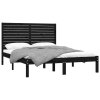 Rám postele černý masivní dřevo 150 x 200 cm King Size 3104617