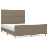 Rám postele bez matrace taupe 140 x 190 cm textil 3124972