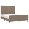 Rám postele bez matrace taupe 140 x 190 cm textil 3124972