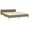 Rám postele bez matrace taupe 140 x 190 cm textil 3124972