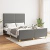Postel bez matrace tmavě šedá 140 x 200 cm textil 3124977