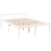 Postel s čelem pro seniory bílý King Size masivní dřevo 3195487