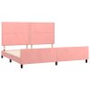 Rám postele s čelem růžový 200x200 cm samet 3125719