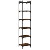 Knihovna s 6 policemi kouřový dub 40x30x188 cm kompozitní dřevo 837644