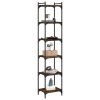 Knihovna s 6 policemi kouřový dub 40x30x188 cm kompozitní dřevo 837644