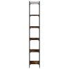 Knihovna s 6 policemi kouřový dub 40x30x188 cm kompozitní dřevo 837644
