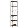 Knihovna s 6 policemi kouřový dub 40x30x188 cm kompozitní dřevo 837644
