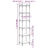 Knihovna s 6 policemi kouřový dub 40x30x188 cm kompozitní dřevo 837644