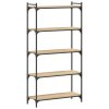 Knihovna s 5 policemi dub sonoma 80x30x154 cm kompozitní dřevo 837678