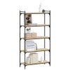 Knihovna s 5 policemi dub sonoma 80x30x154 cm kompozitní dřevo 837678