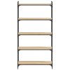 Knihovna s 5 policemi dub sonoma 80x30x154 cm kompozitní dřevo 837678