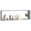 Nástěnné obdélníkové police 4 ks šedé sonoma 80 x 15 x 26,5 cm 815919