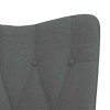 Houpací křeslo se stoličkou tmavě šedé textil 327623