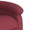 Zvedací masážní polohovací křeslo vínové textil 3203993