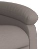 Zvedací masážní polohovací křeslo taupe textil 3203998
