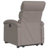 Zvedací masážní polohovací křeslo taupe textil 3203998