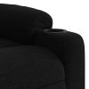 Zvedací masážní polohovací křeslo černé textil 3206656