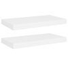 Plovoucí nástěnné police 2 ks bílé 50 x 23 x 3,8 cm MDF 323809