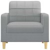 Křeslo světle šedé 60 cm textil 359075