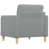 Křeslo světle šedé 60 cm textil 359075