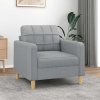 Křeslo světle šedé 60 cm textil 359075