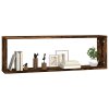 Nástěnné obdélníkové police 4 ks kouřový dub 80 x 15 x 26,5 cm 815916