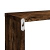 Nástěnné obdélníkové police 4 ks kouřový dub 80 x 15 x 26,5 cm 815916