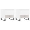 Konferenční stolky 2 ks lesklé bílé 50x46x50cm kompozitní dřevo 830929